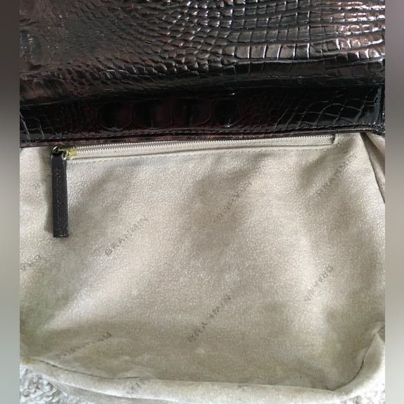 Brahmin Pecan Melbourne croc-embossed leather Cross Body Bag,Brown - Picture 11 of 15